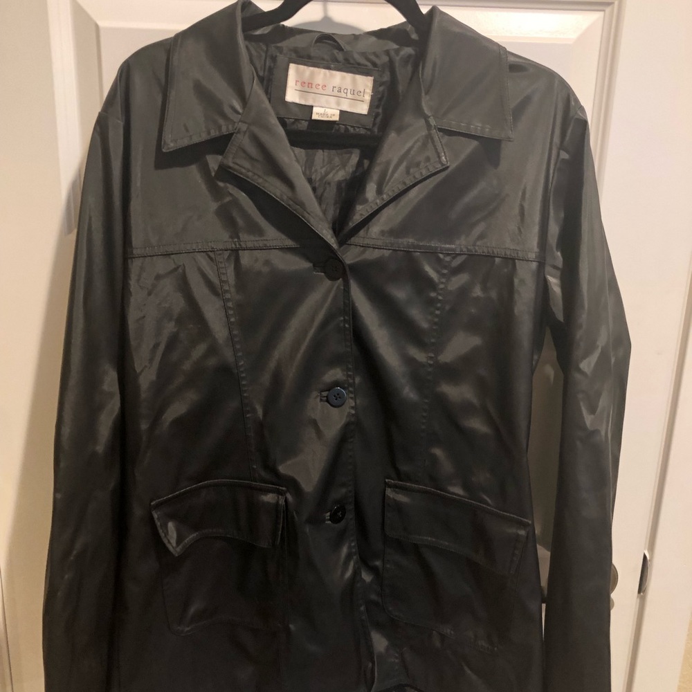 Black leather blazer